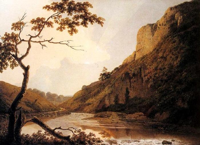 Joseph wright of derby Matlock Tor oil painting image